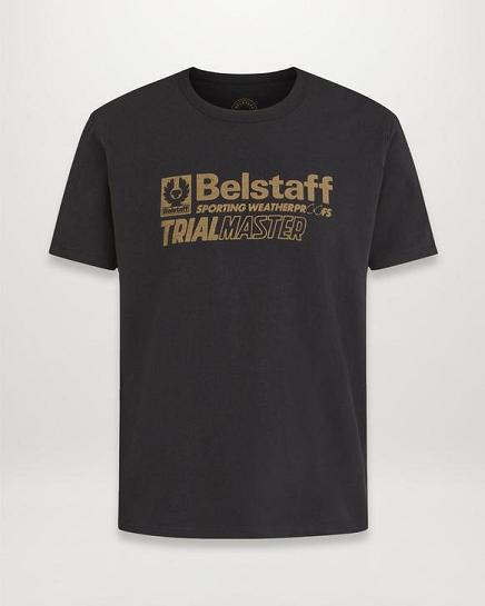 T-Shirt Belstaff Homme Trialmaster Noir Coton Soldes PN2803914